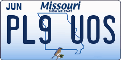 MO license plate PL9U0S