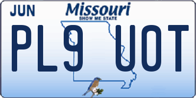 MO license plate PL9U0T