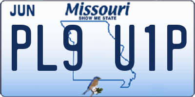 MO license plate PL9U1P