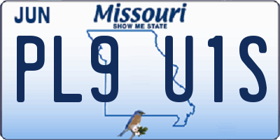 MO license plate PL9U1S