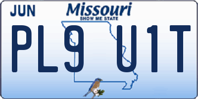 MO license plate PL9U1T