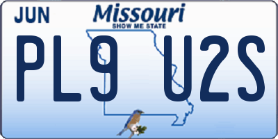 MO license plate PL9U2S
