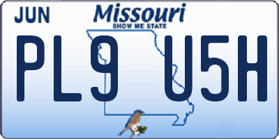 MO license plate PL9U5H
