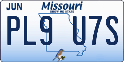 MO license plate PL9U7S