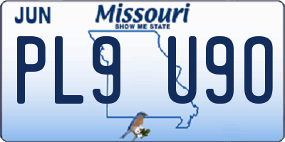 MO license plate PL9U9O