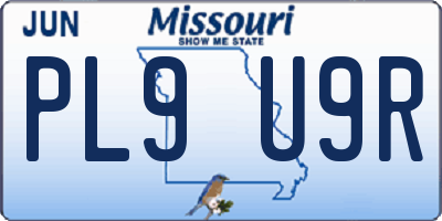 MO license plate PL9U9R