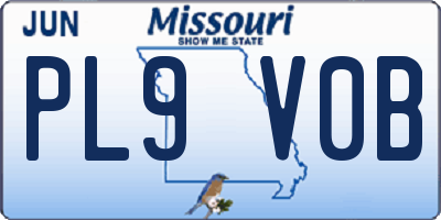 MO license plate PL9V0B