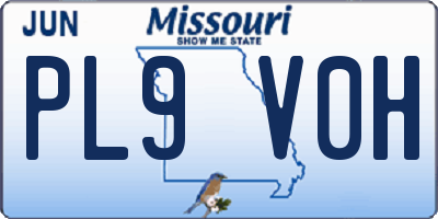 MO license plate PL9V0H