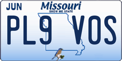 MO license plate PL9V0S