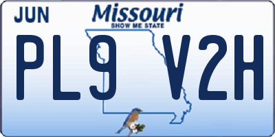 MO license plate PL9V2H