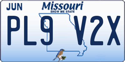 MO license plate PL9V2X