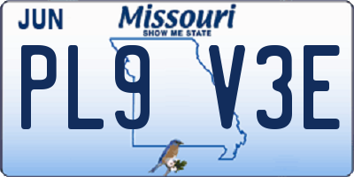 MO license plate PL9V3E