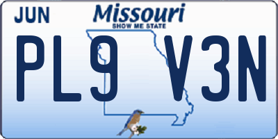 MO license plate PL9V3N