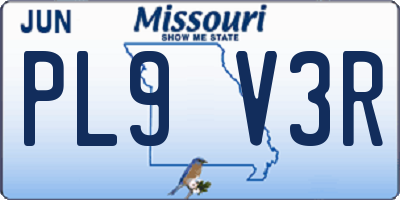 MO license plate PL9V3R
