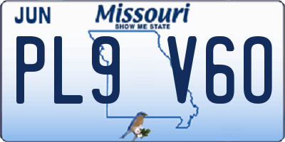 MO license plate PL9V6O