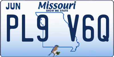 MO license plate PL9V6Q