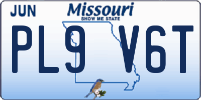 MO license plate PL9V6T