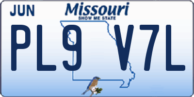 MO license plate PL9V7L