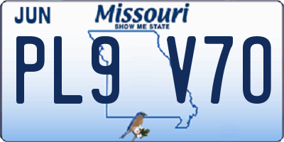 MO license plate PL9V7O