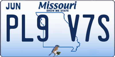 MO license plate PL9V7S