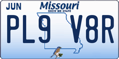 MO license plate PL9V8R