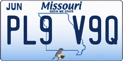 MO license plate PL9V9Q