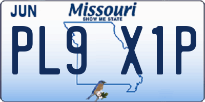 MO license plate PL9X1P