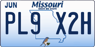 MO license plate PL9X2H