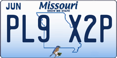 MO license plate PL9X2P