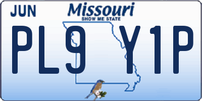 MO license plate PL9Y1P