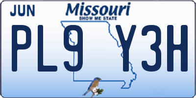 MO license plate PL9Y3H