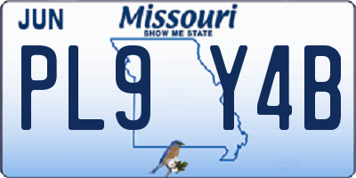 MO license plate PL9Y4B