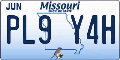 MO license plate PL9Y4H