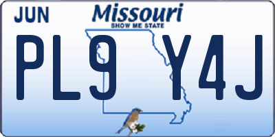 MO license plate PL9Y4J