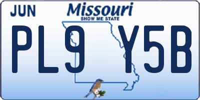 MO license plate PL9Y5B