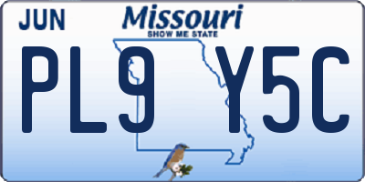 MO license plate PL9Y5C