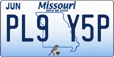 MO license plate PL9Y5P