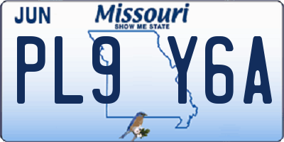 MO license plate PL9Y6A