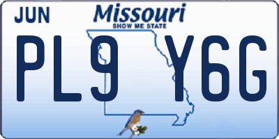 MO license plate PL9Y6G
