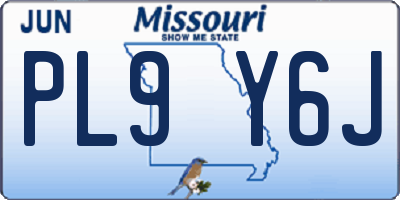 MO license plate PL9Y6J