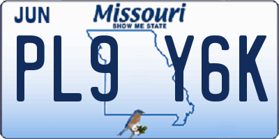 MO license plate PL9Y6K