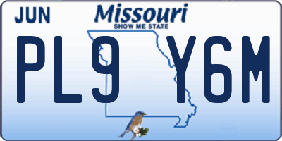 MO license plate PL9Y6M