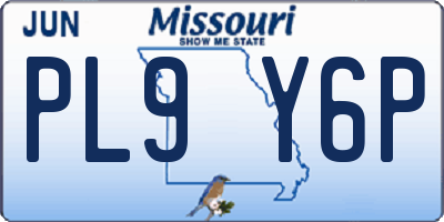 MO license plate PL9Y6P
