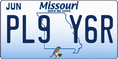 MO license plate PL9Y6R