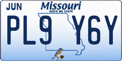 MO license plate PL9Y6Y