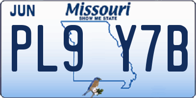 MO license plate PL9Y7B