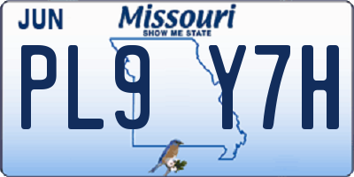MO license plate PL9Y7H