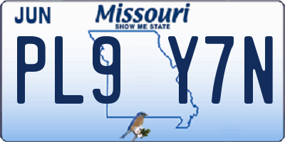 MO license plate PL9Y7N