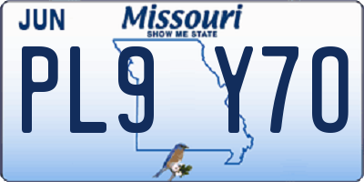 MO license plate PL9Y7O