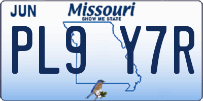 MO license plate PL9Y7R